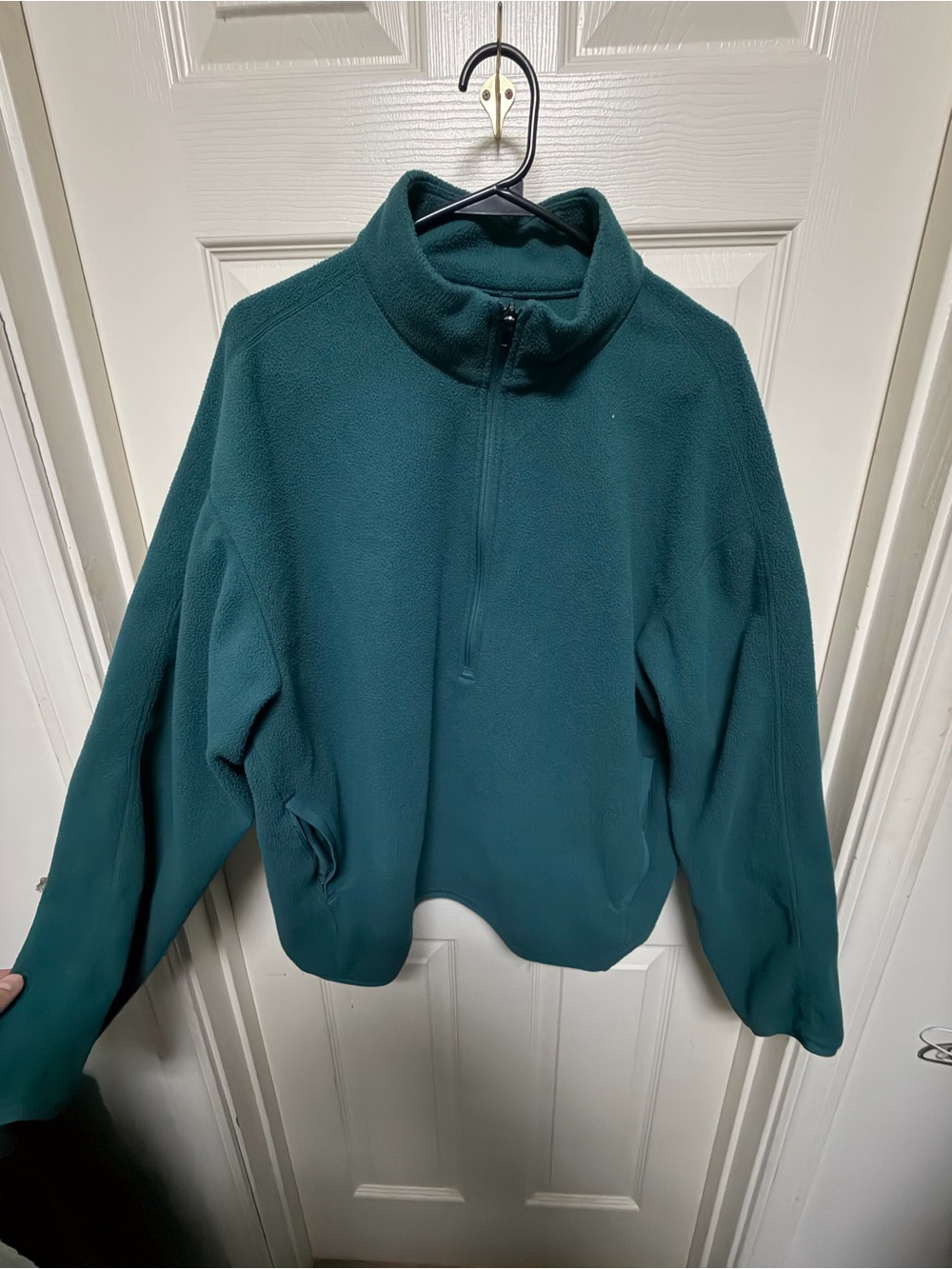 Lululemon Men's Teal Quarter-Zip Fleece Pullover